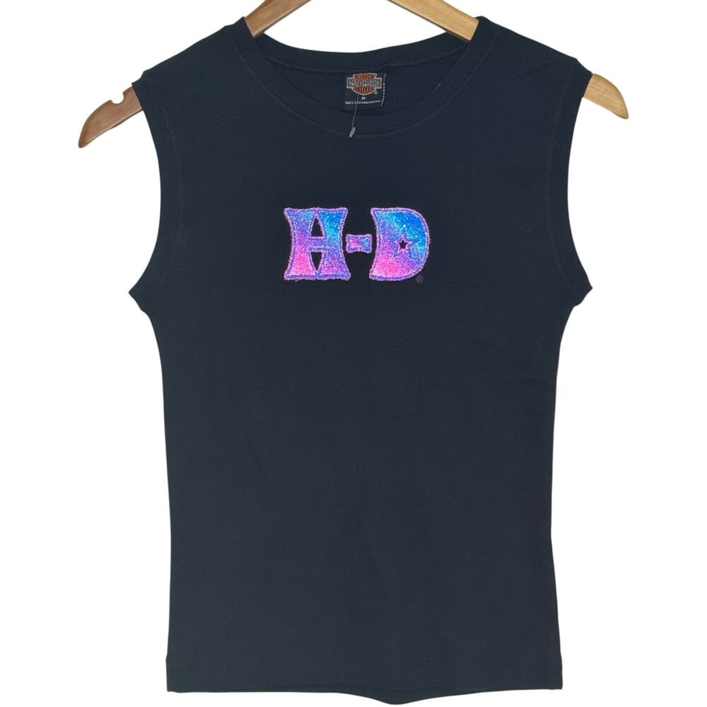 Harley Davidson Women's Medium HD Glitter Sleeveless T-Shirt HD of New Orleans
